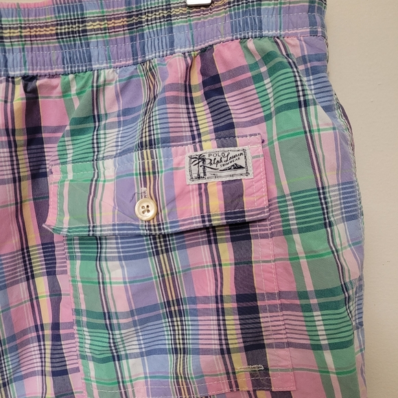 Polo Ralph Lauren 1XL Swim Trunks Plaid Pastel